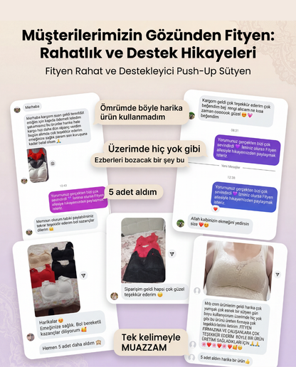 Fityen Rahat ve Destekleyici Push-Up Sütyen